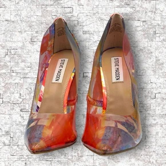 Steve Madden Vala Colorful Pointed Toe Pump Size 8 Rainbow - Picture 5 of 16